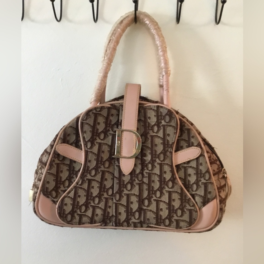 Vintage Christian Dior Double Saddle Bowler Bag
